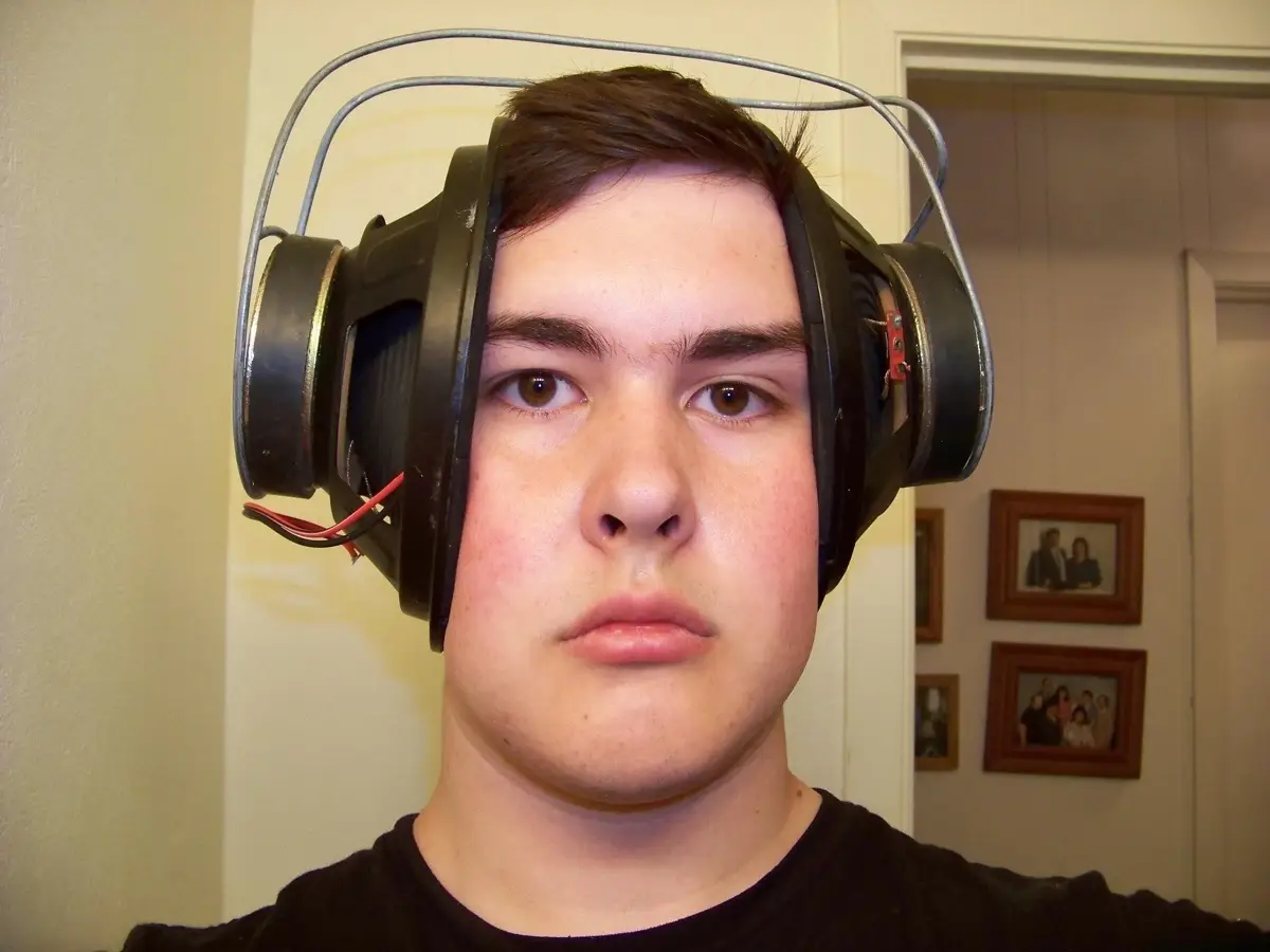 Image result for wearing headphones funny
