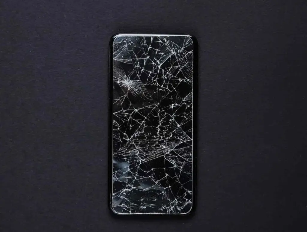Fake cracked computer/tablet screen desktop
