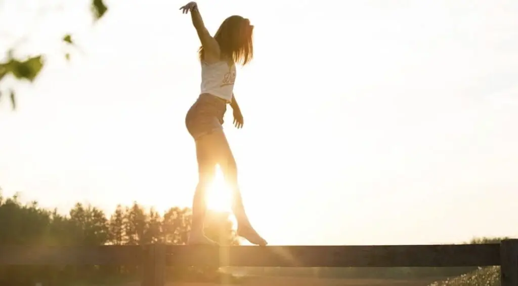 girl balancing