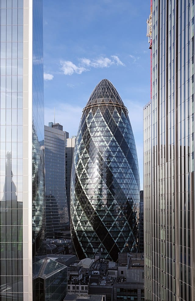 30 St Mary Axe seen from The Garden at 120