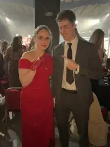 two friends at manchester fight night
