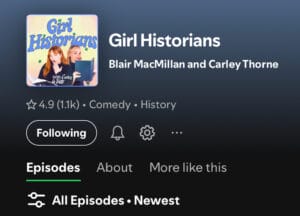 Source: Girl Historians Spotify