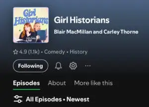 Source: Girl Historians Spotify