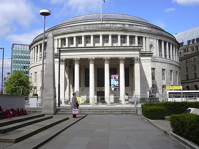exterior of manchester central library