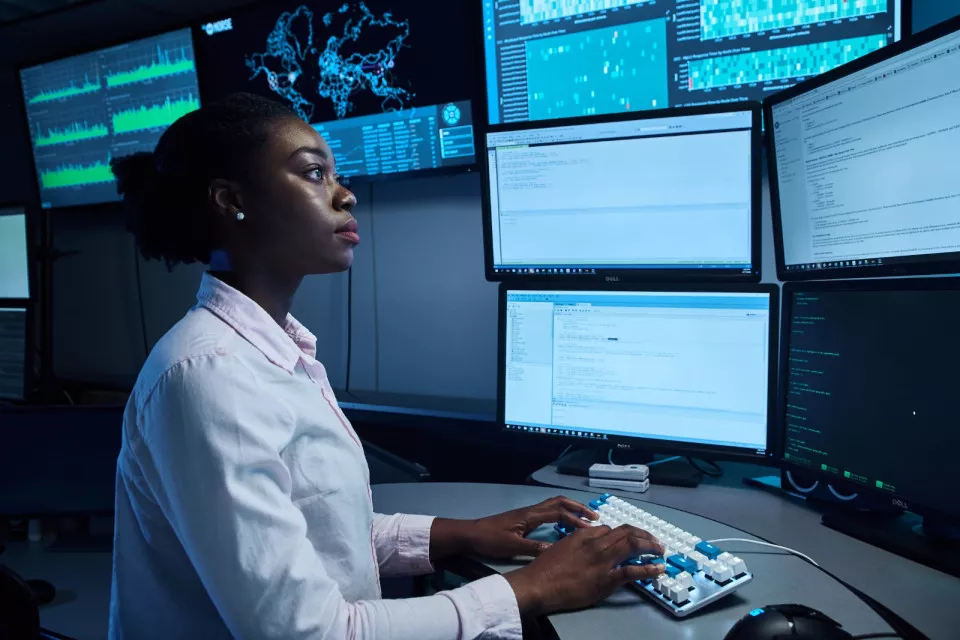 Student studying computer science