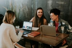 students networking