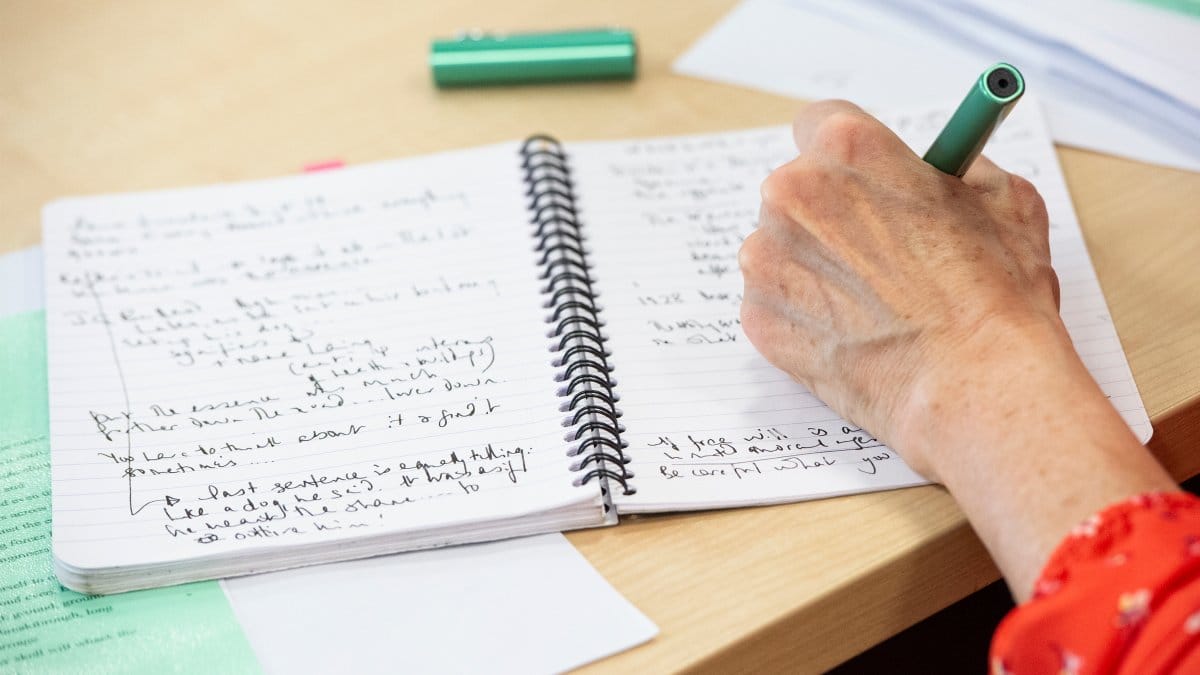 notes being taken