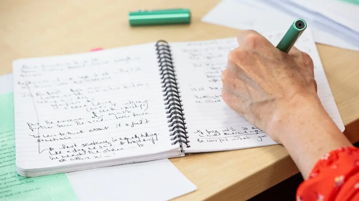 notes being taken