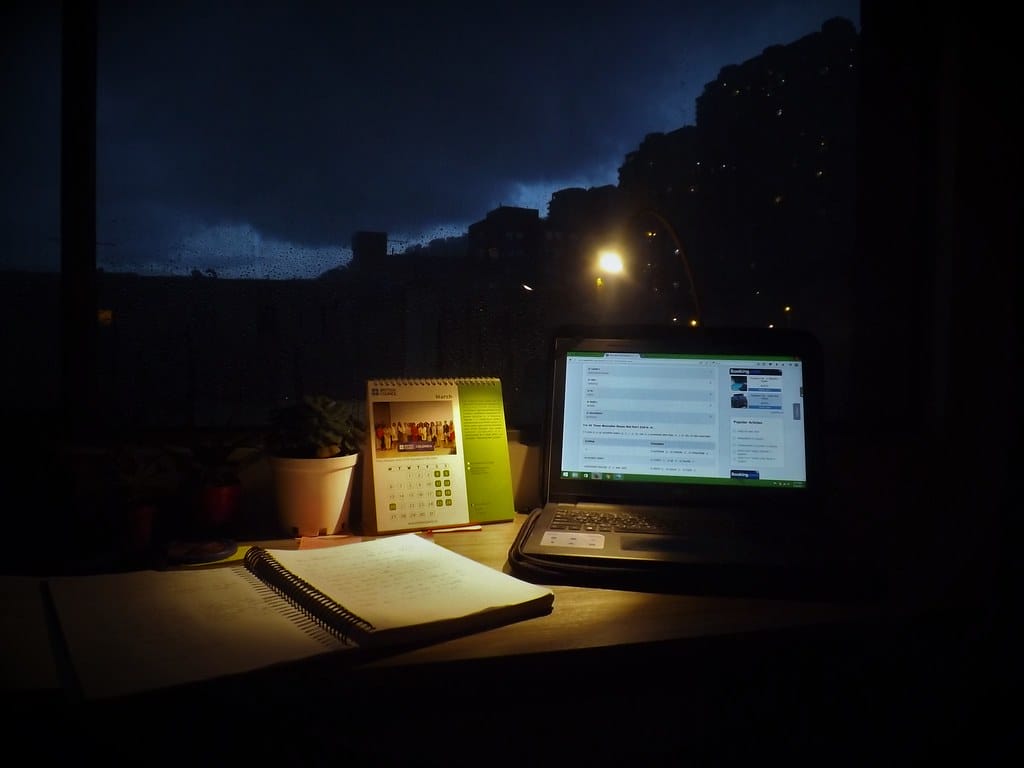A little lamplit Spanish study on a rainy evening in, Flickr