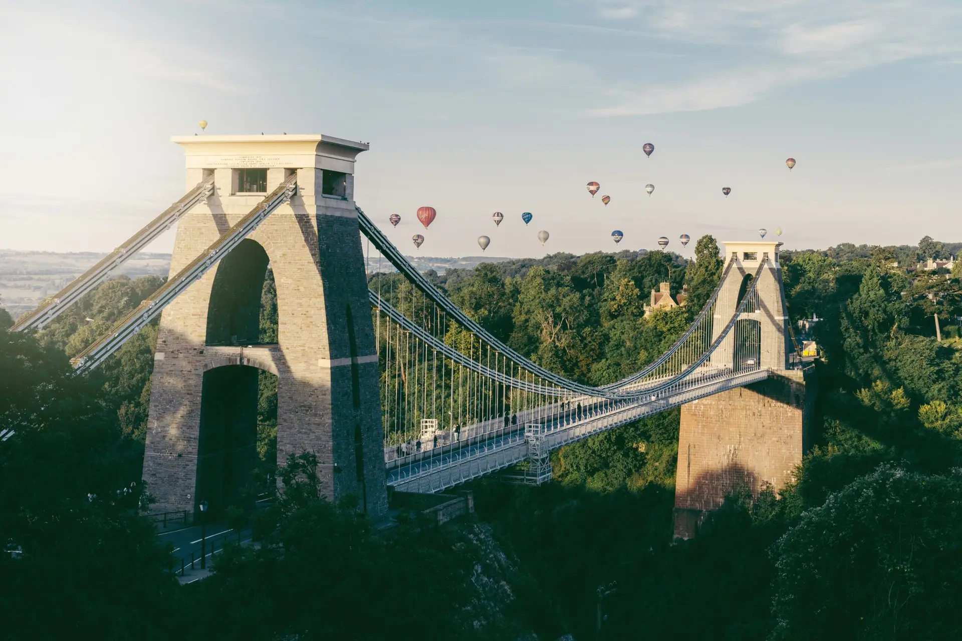 Clifton Suspension Bridge and Hot Air Balloons