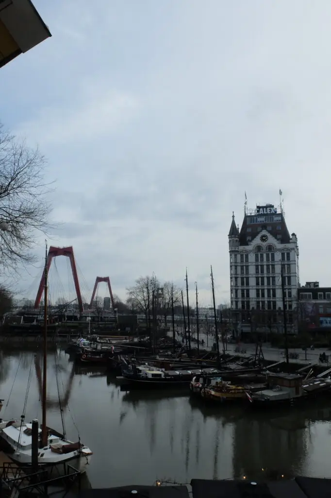 Oude Haven canal front and bridge in Rotterdam