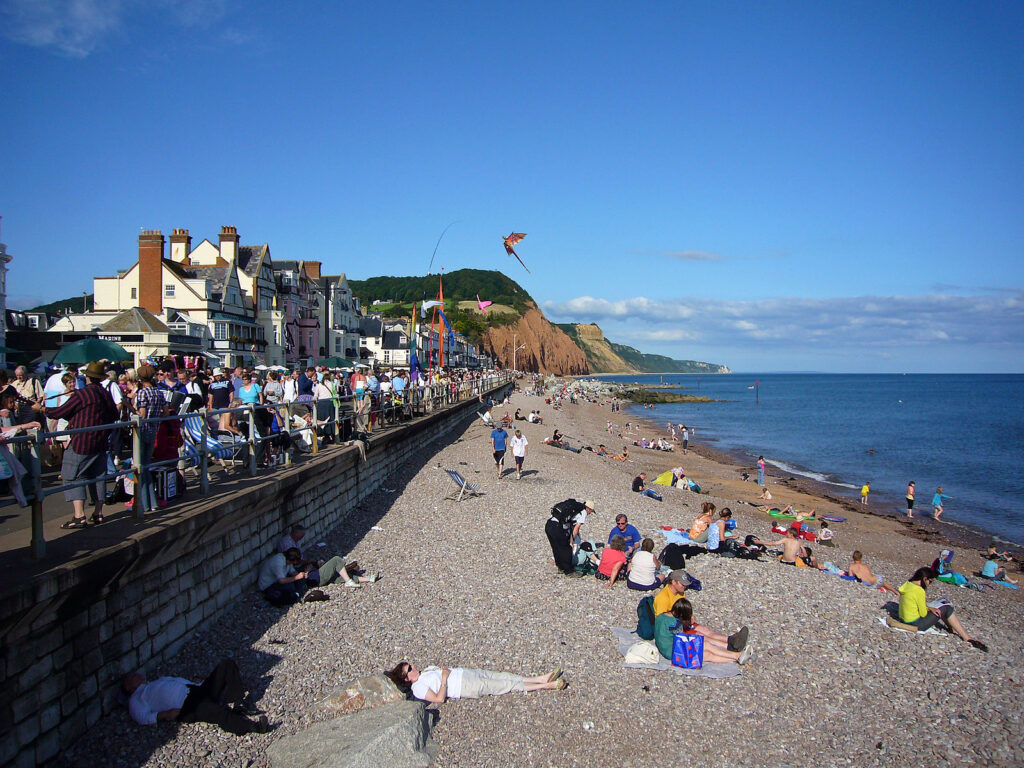 Sidmouth beach. best beachers near Exeter