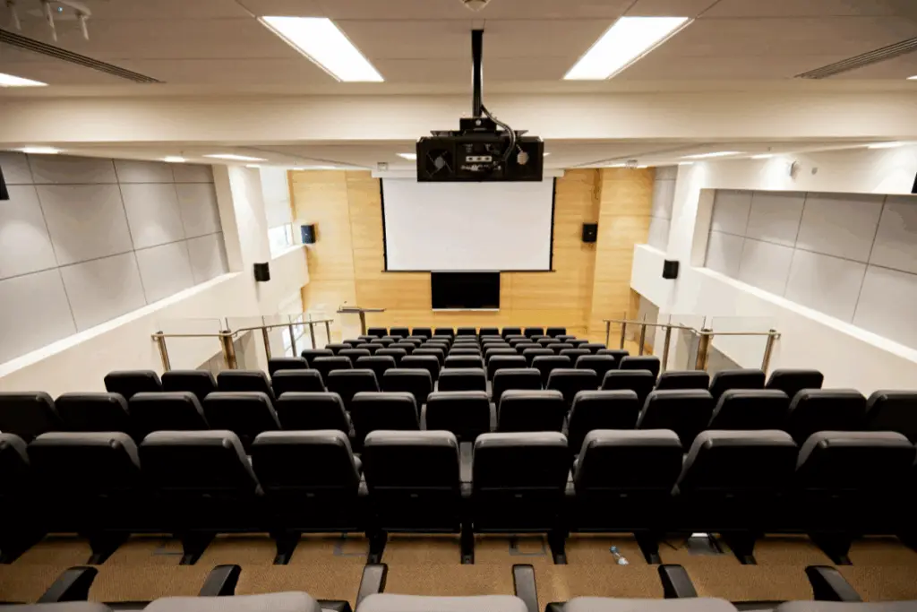empty lecture halls