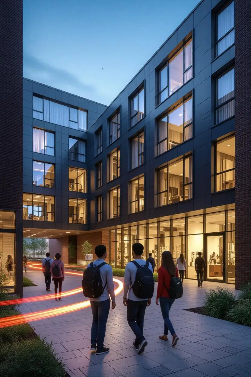 Students touring new accommodation options