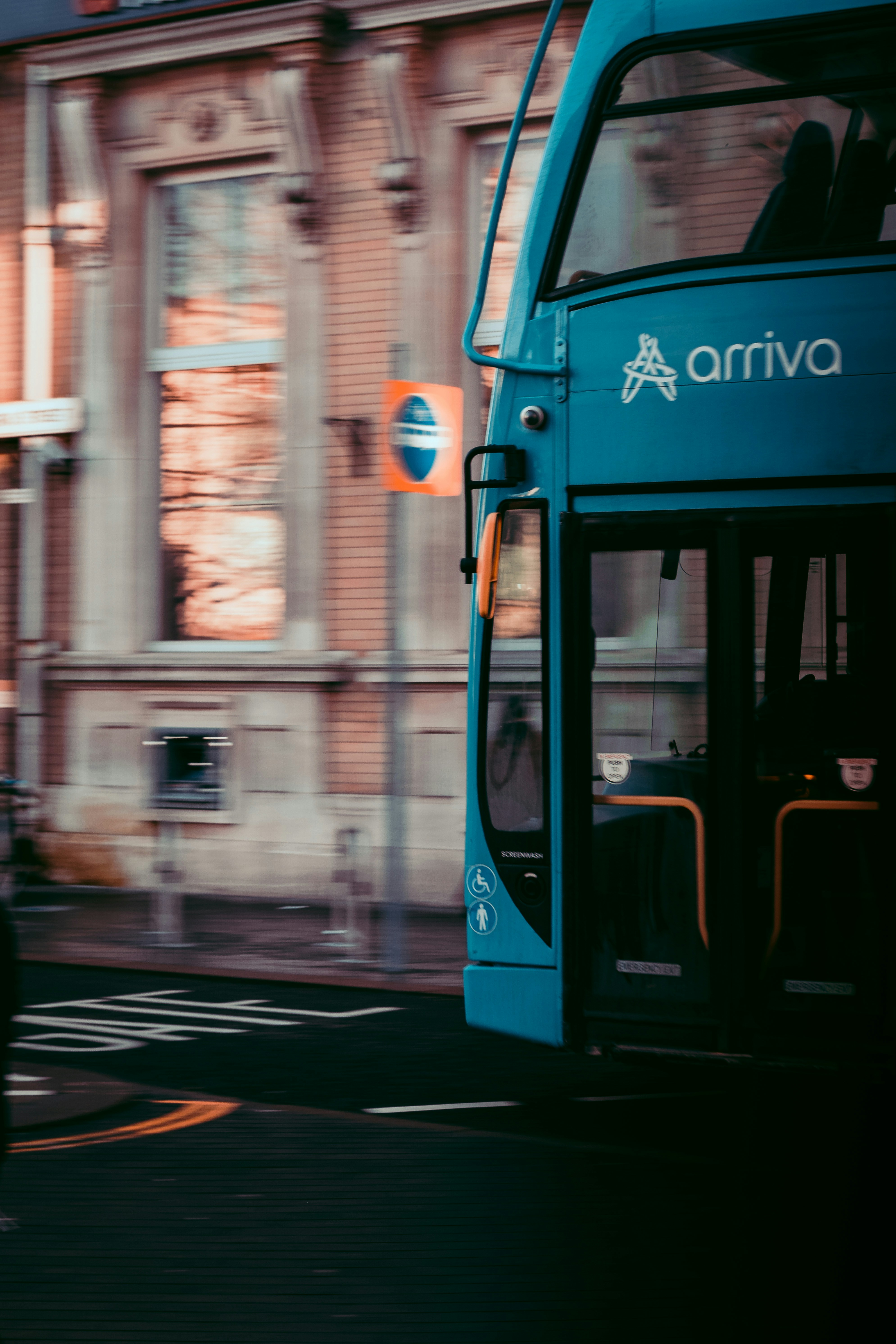 A bus driving around Leicester, just some of the transport available to students