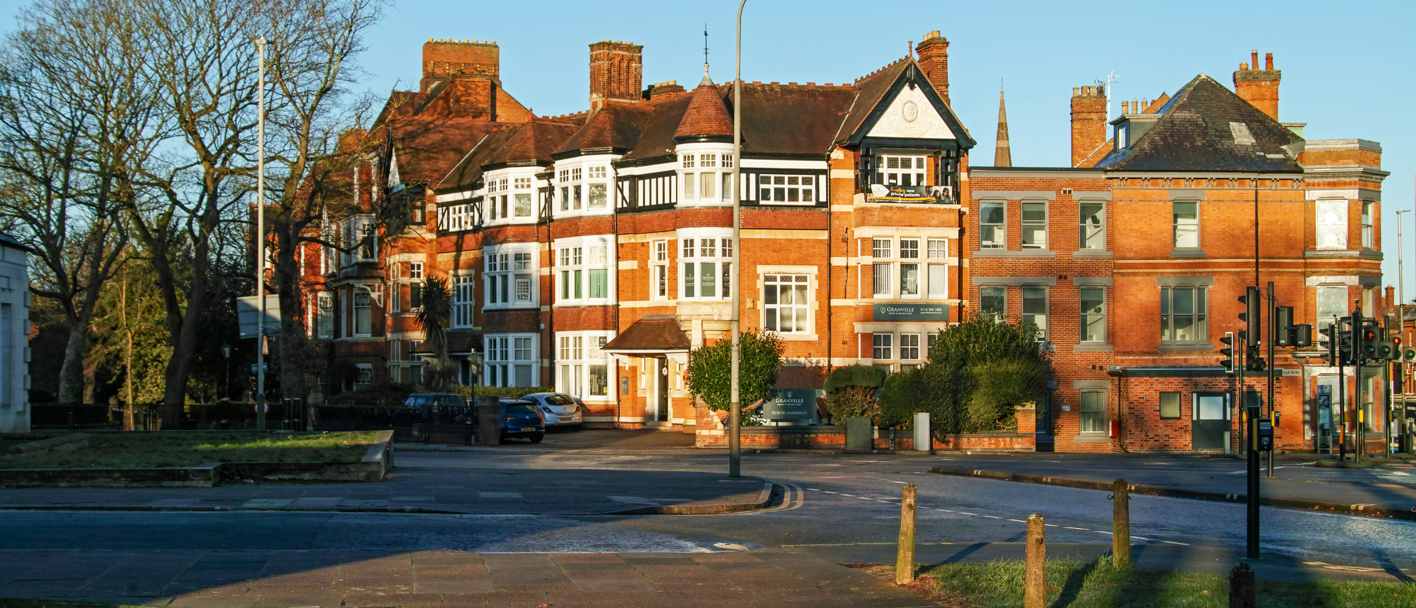 A row of student letting agencies in Leicester
