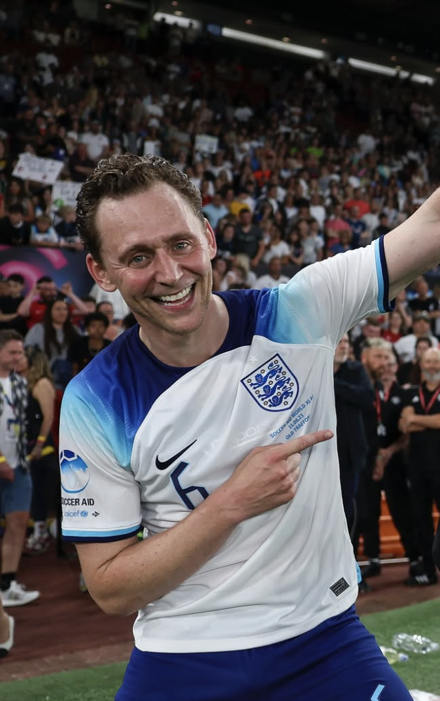 Tom Hiddleston charity work soccer aid