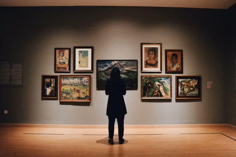Enjoying one of the best art galleries in Leicester
