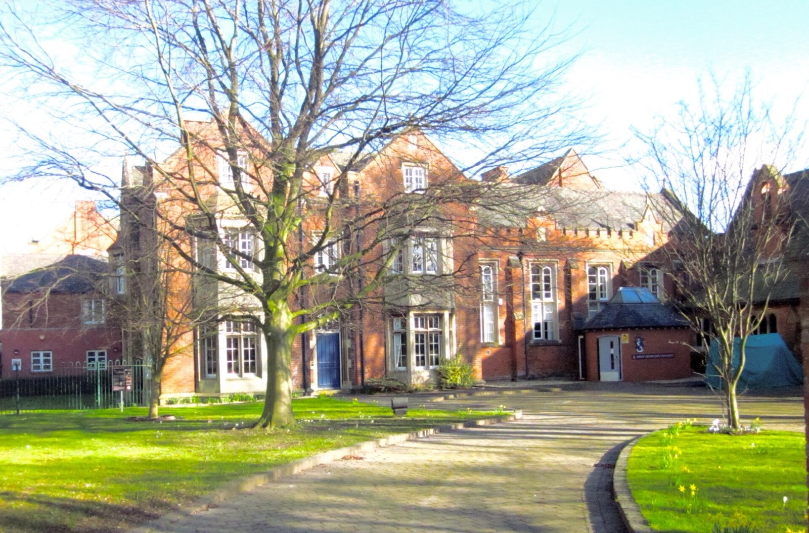 Red-brick main building of Bishop Grosseteste University in Lincoln