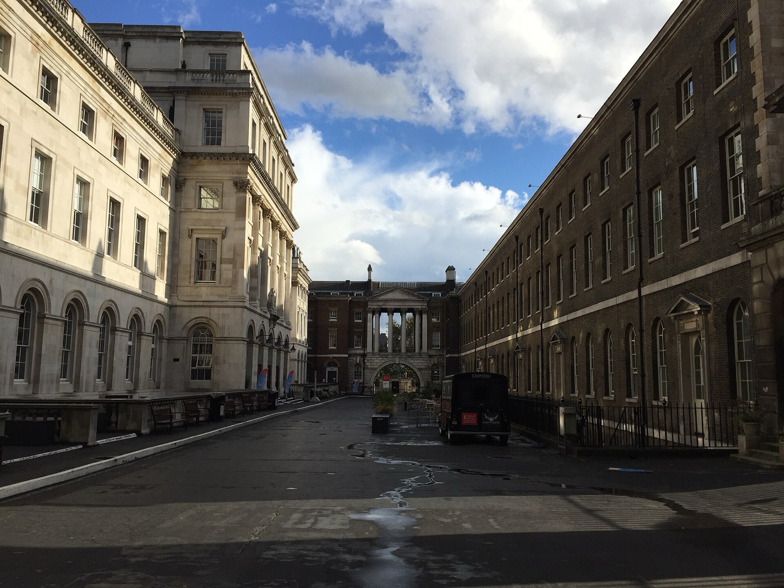 The historic quad of King's College London's Strand Campus