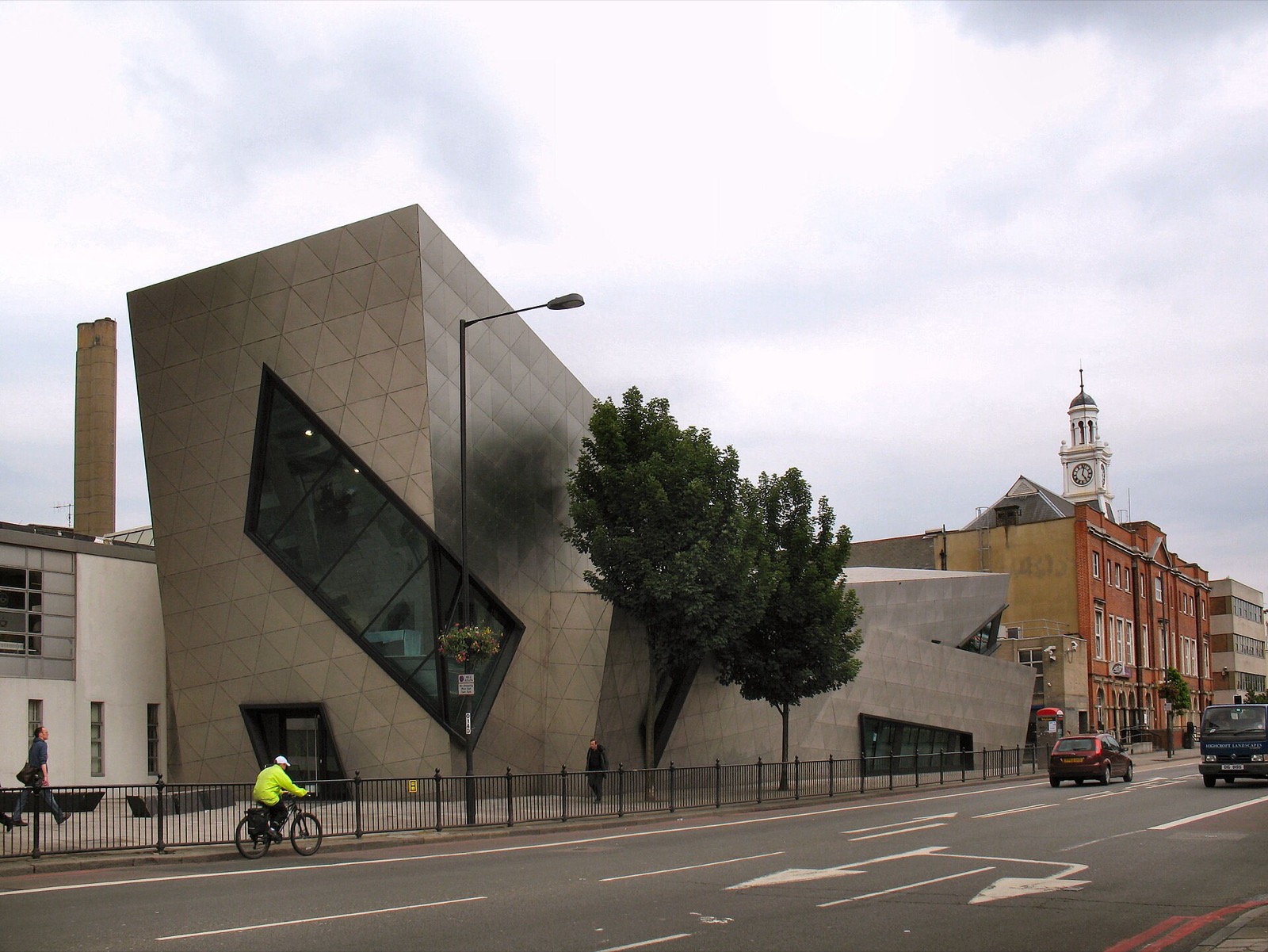 The angular Graduate Centre (Orion Building) of London Metropolitan University on Holloway Road