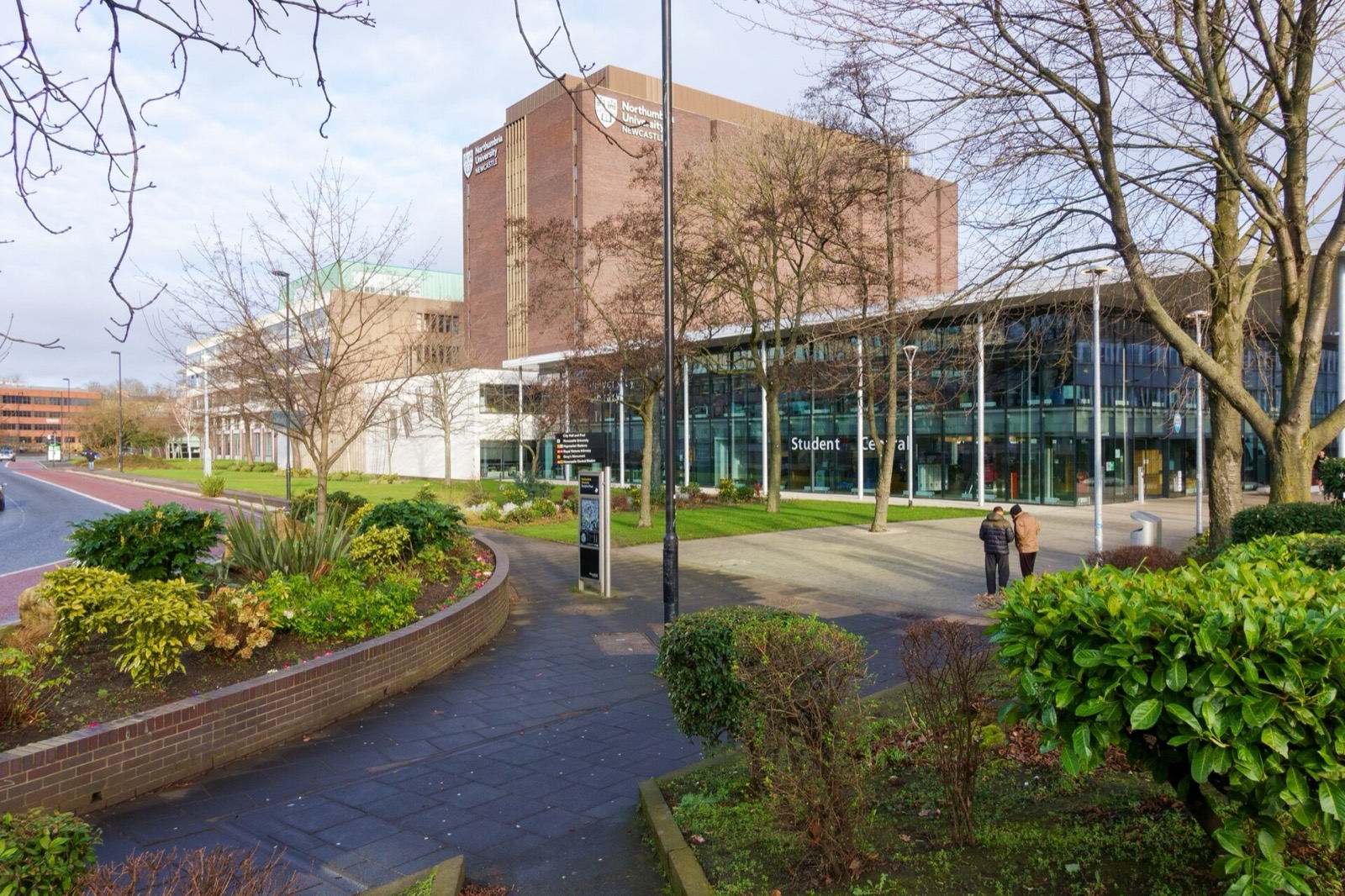 Buildings and gardens on Northumbria University's City Campus in Newcastle