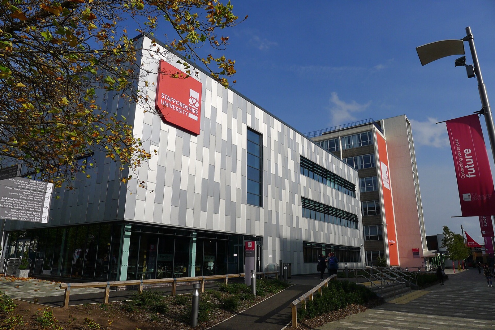 Staffordshire University's College Road campus in Stoke-on-Trent on a sunny day