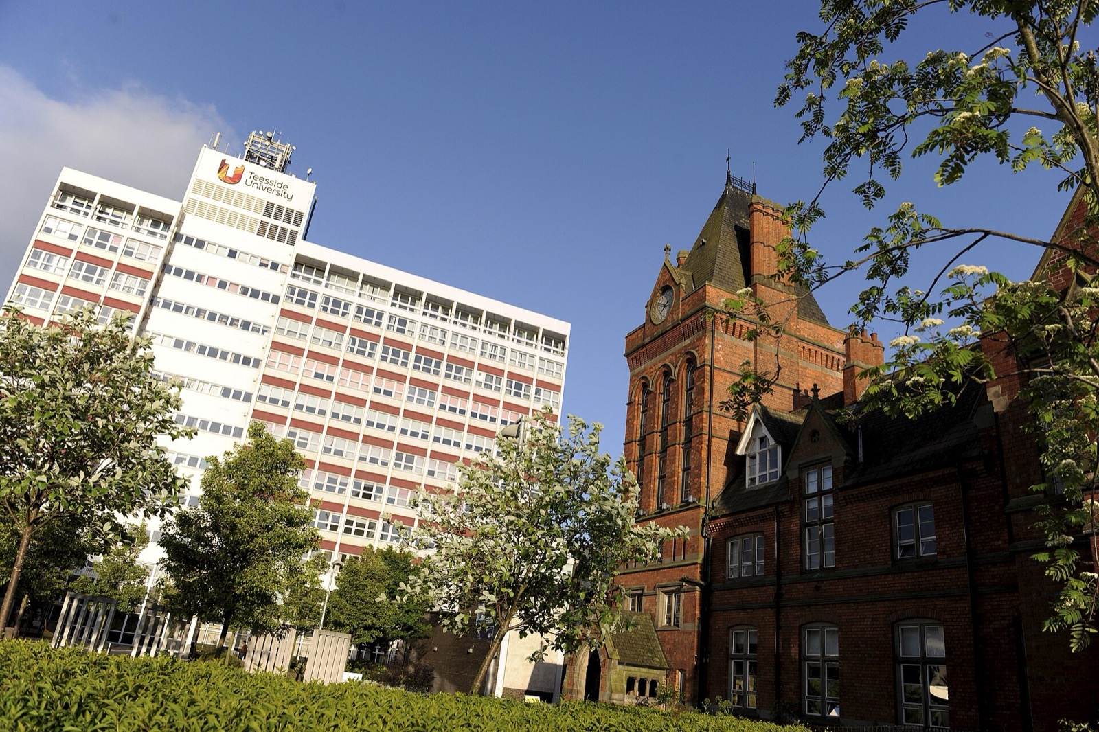 Teesside University's Middlesbrough Tower and the Victorian Waterhouse building