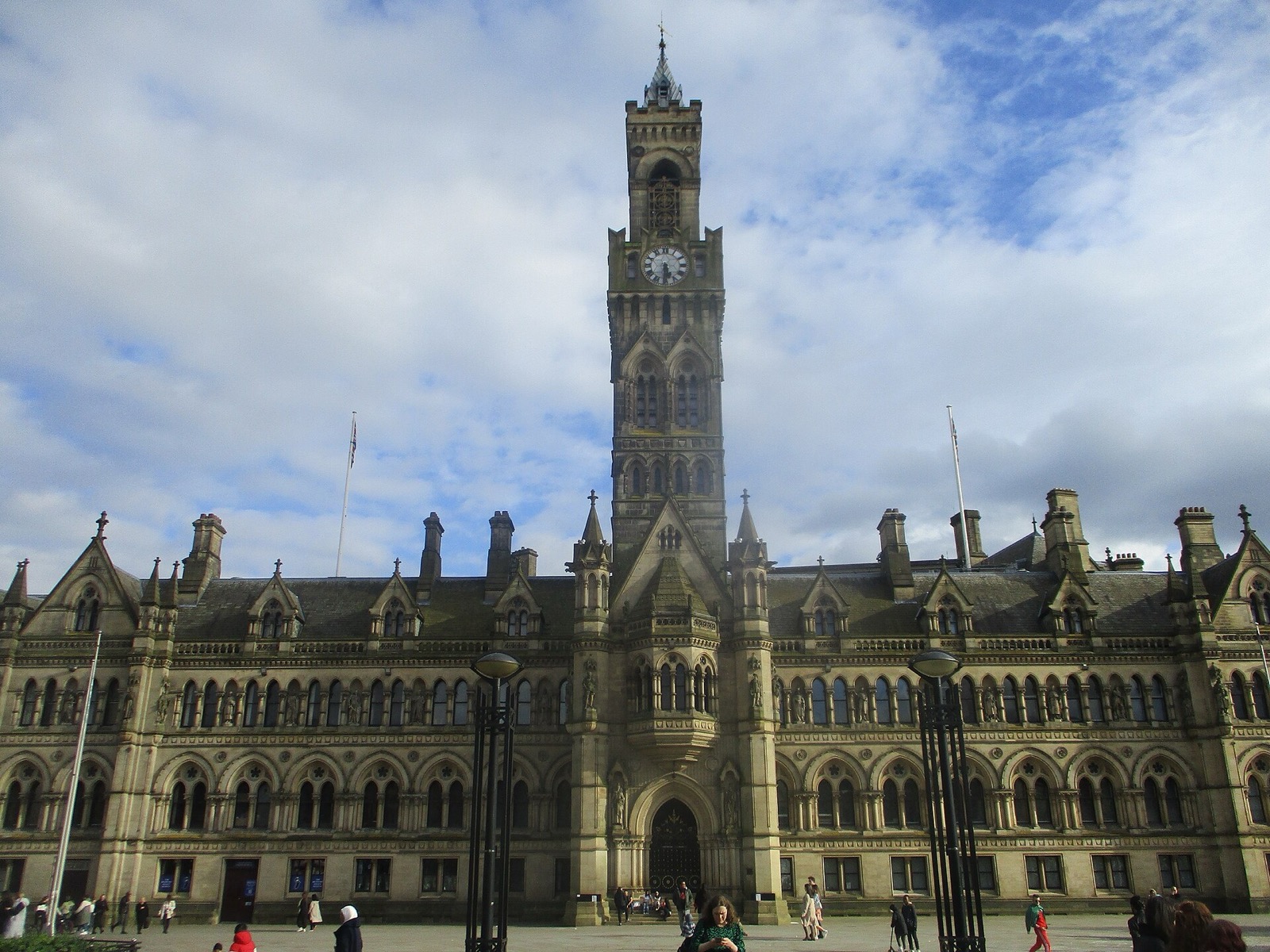 Bradford City Hall clock tower in Centenary Square