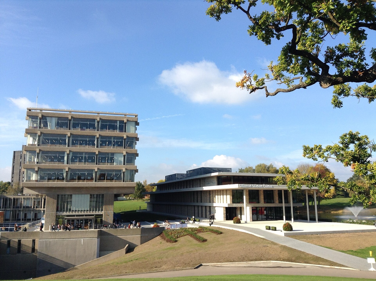 University of Essex Colchester campus with the Albert Sloman Library