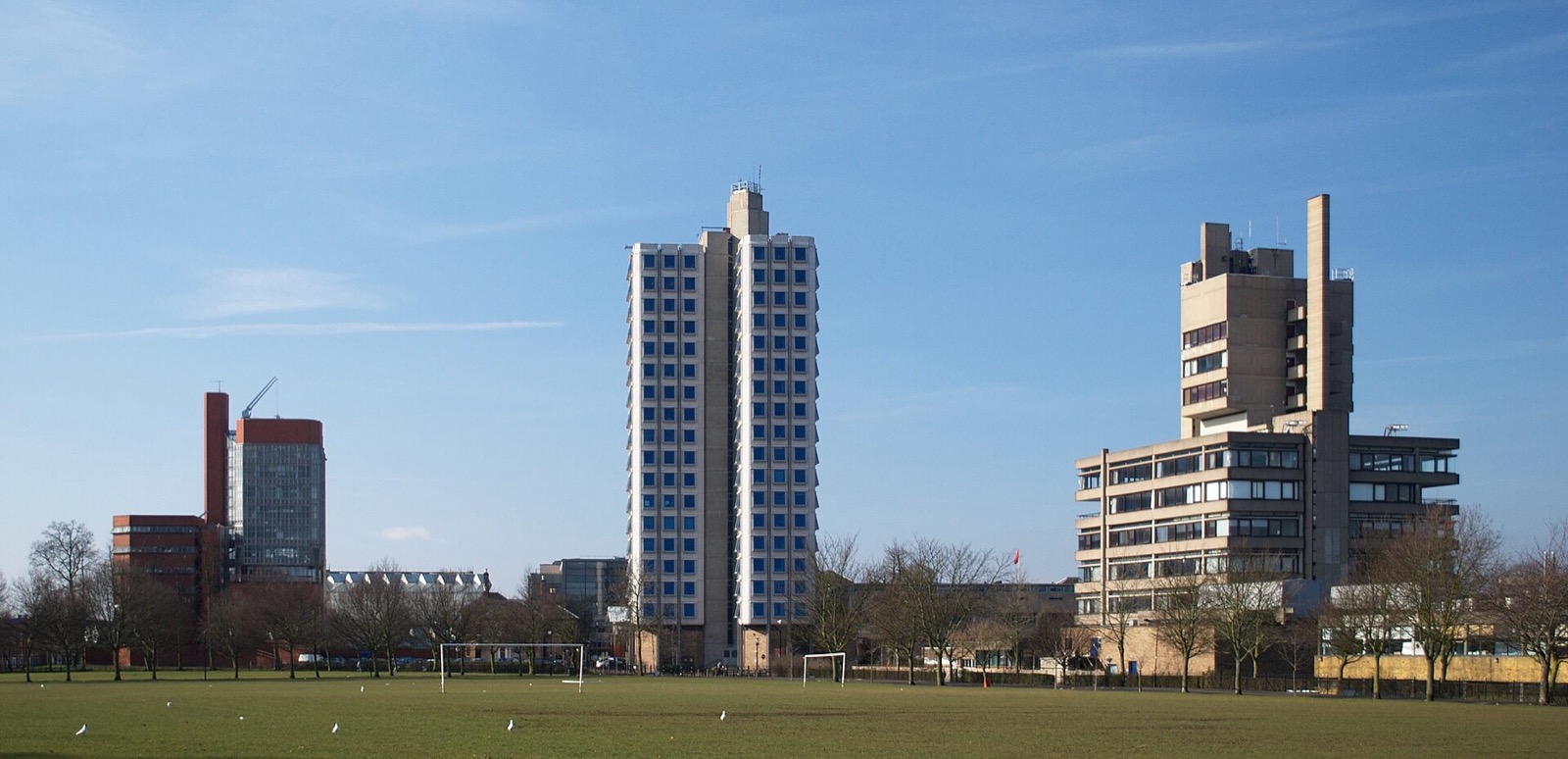 University of Leicester towers including the Attenborough and Engineering buildings