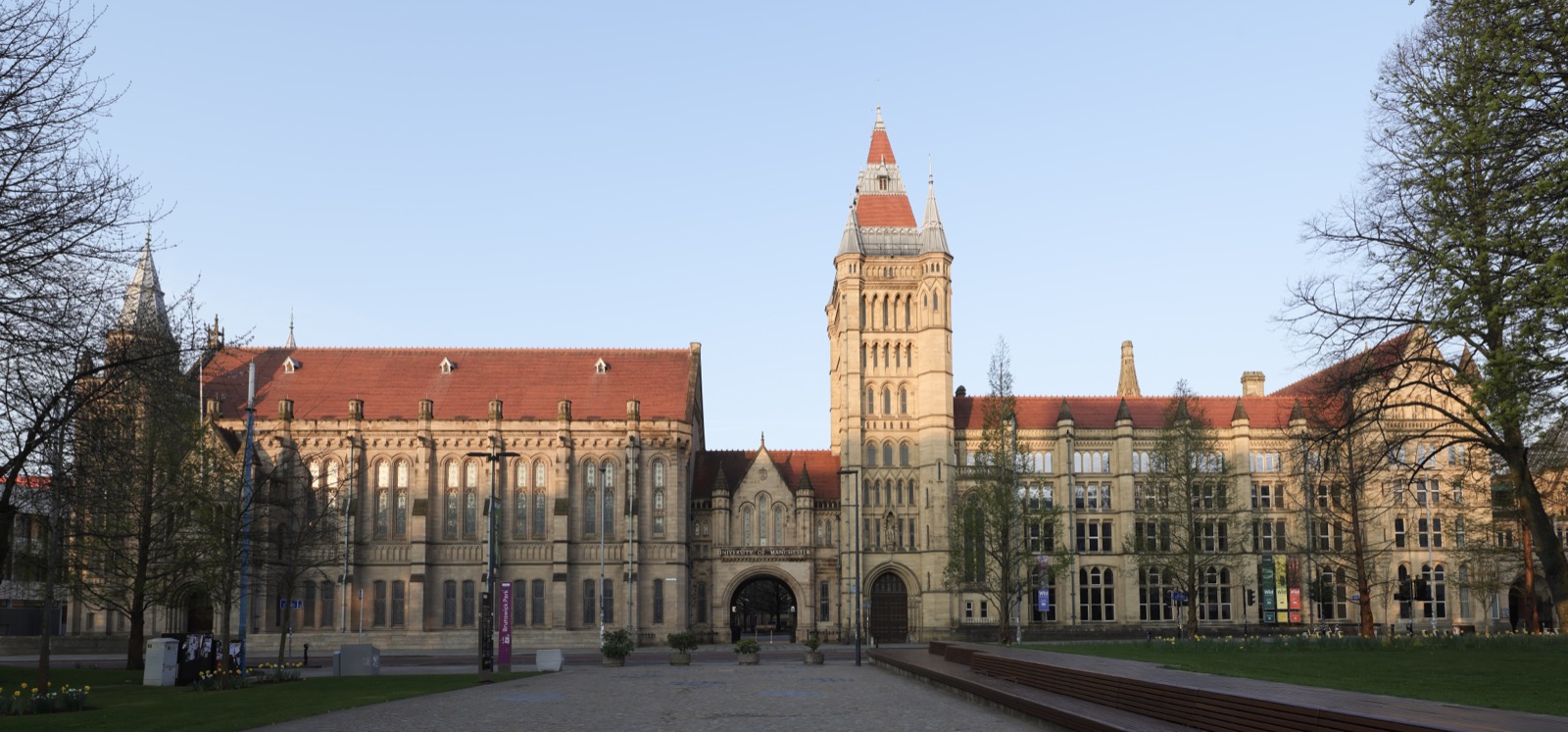 University of Manchester buildings on Oxford Road, Manchester