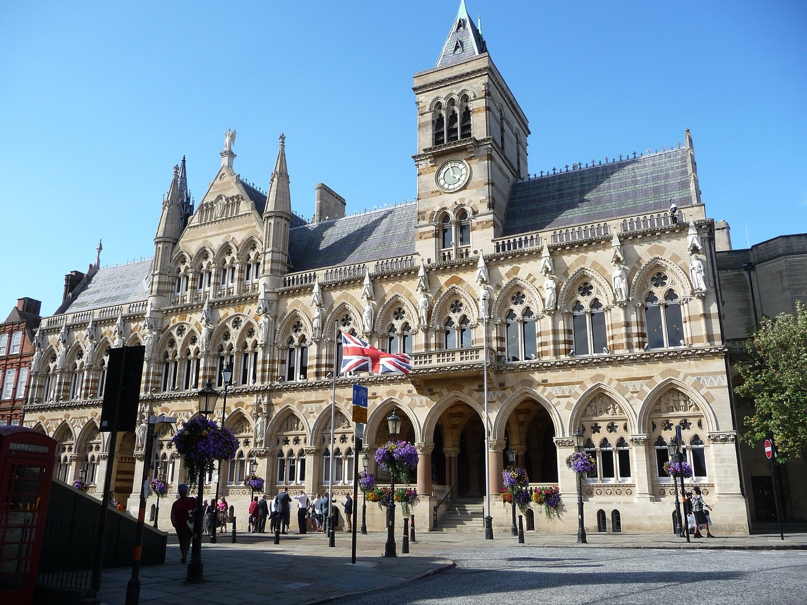 Northampton Guildhall on a sunny day