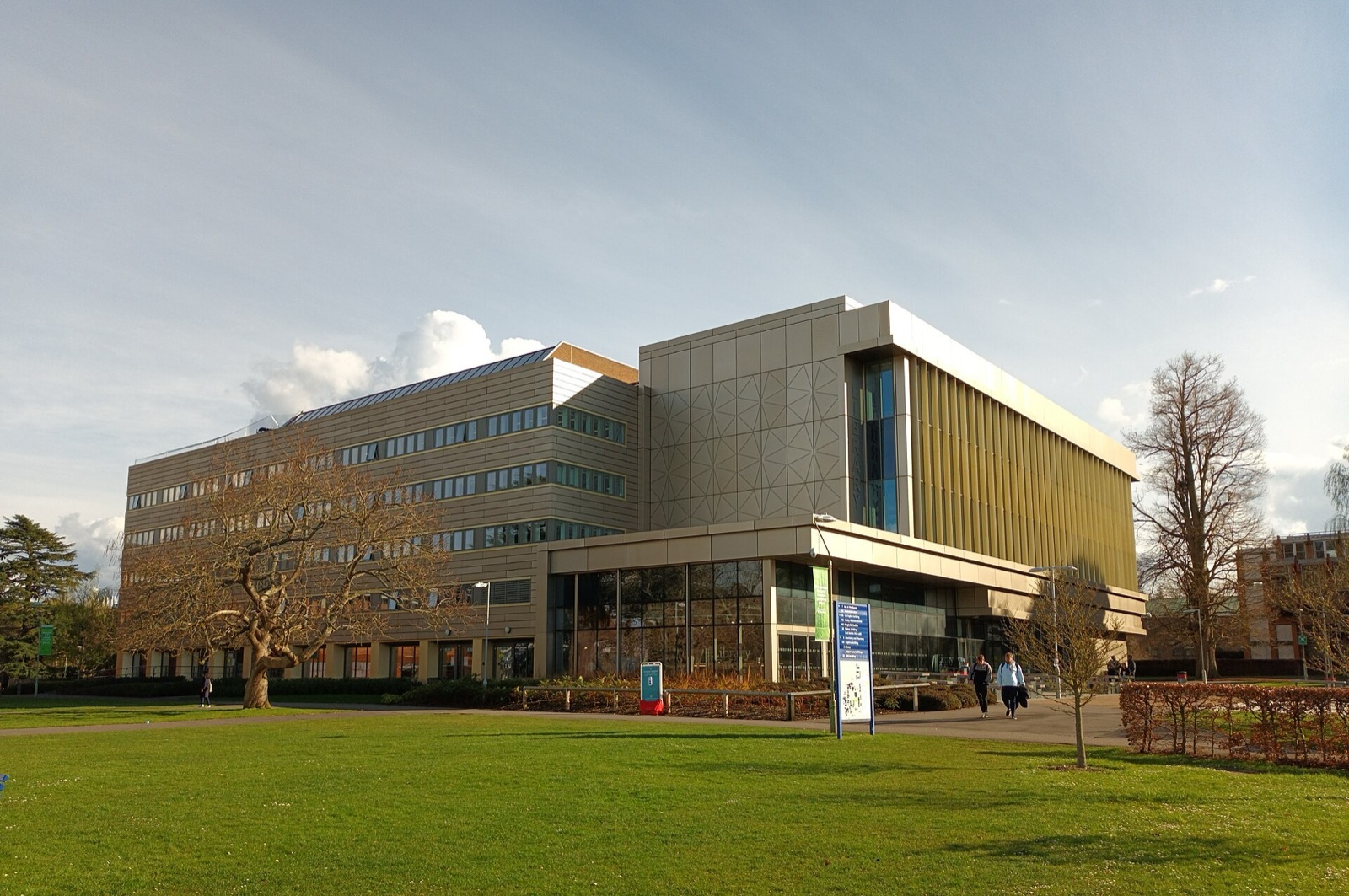 University of Reading library on the Whiteknights campus
