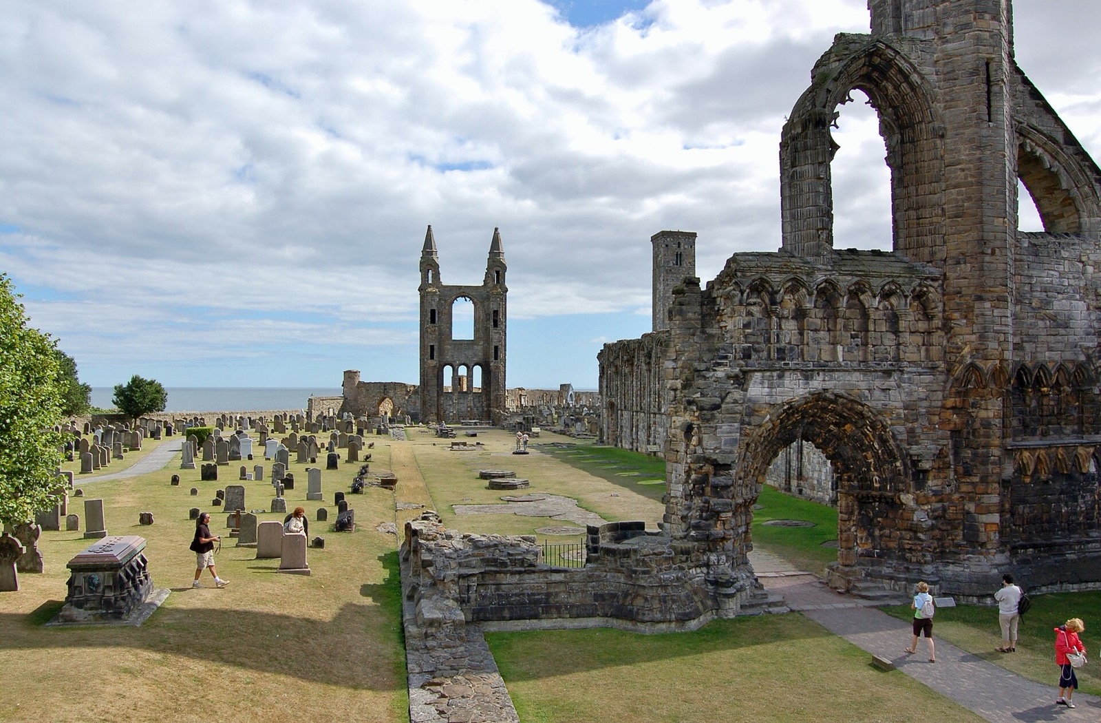 Ruins of St Andrews Cathedral by the sea