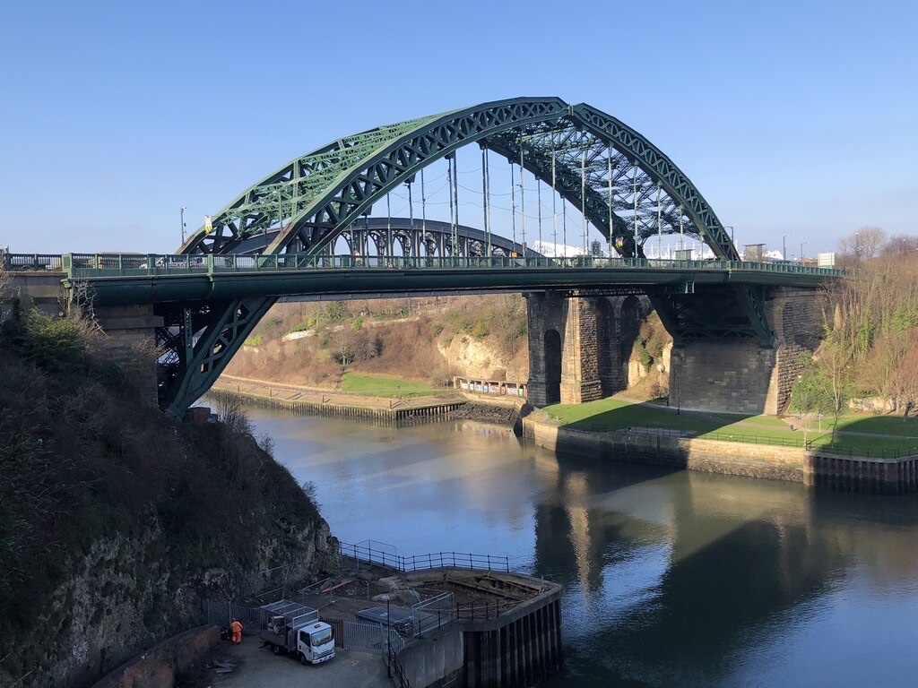 Wearmouth Bridge over the River Wear in Sunderland